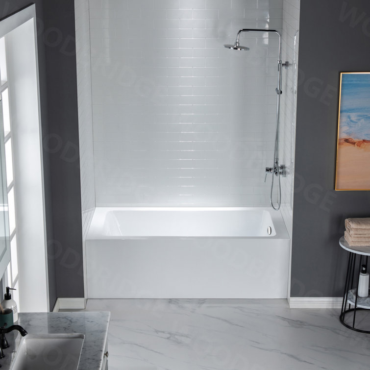WoodBridge 60" x 30" Alcove/Tile in Soaking Acrylic Bathtub & Reviews